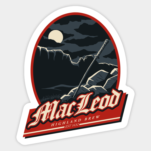 Highland Brew Sticker by monochromefrog